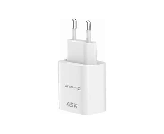 Swissten Edge GaN Tīkla Lādētājs USB-C PD 45W + USB-A 18W QC Telefonu lādētāji 220v