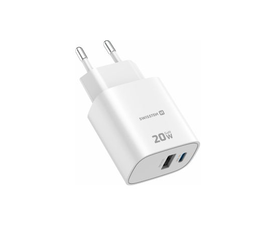 Swissten Edge GaN Зарядное устройство USB-C PD 20W + USB-A 18W QC Зарядные устройства