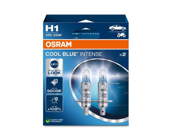 Osram H1 Spuldžu komplekts 64150CBN Cool Blue Intense  2gab Autospuldzes