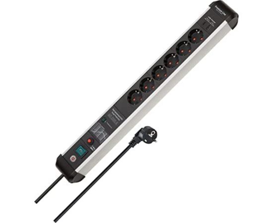 Brennenstuhl Premium-Protect-Line power strip 6-way (black/silver, 60,000 A surge protection, 3 meters, with USB Power Delivery) Aудио-видео
