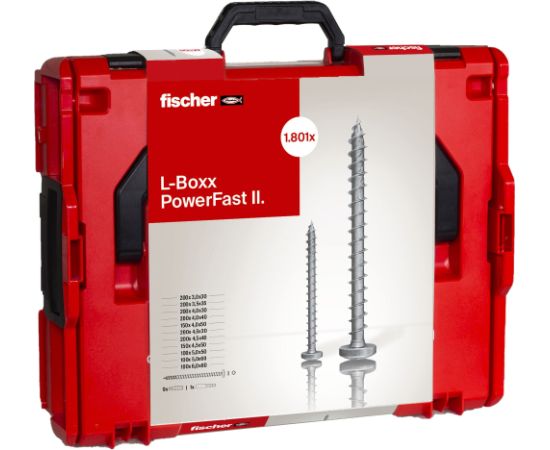 Fischer L-BOXX 102 PowerFast II Pan-Head (silver, 1801 pieces, with professional bit set) Jaunumi -Dārzam