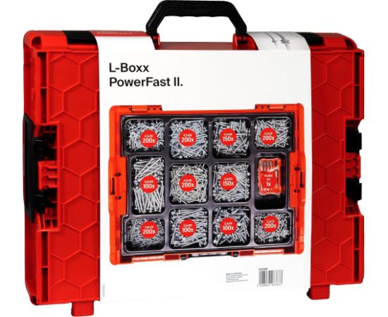 Fischer L-BOXX 102 PowerFast II Pan-Head (silver, 1801 pieces, with professional bit set) Jaunumi -Dārzam