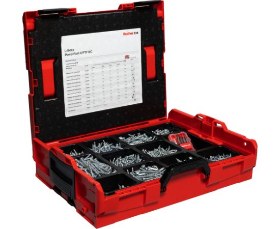 Fischer L-BOXX 102 PowerFast II Pan-Head (silver, 1801 pieces, with professional bit set) Jaunumi -Dārzam