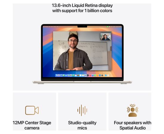 Apple MacBook Air 13” M4 10C CPU 8C GPU 16GB 256GB SSD Starlight Eng + Rus Ноутбуки