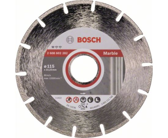Dimanta griešanas disks Bosch PROFESSIONAL FOR MARBLE; 115 mm Dažādi diski