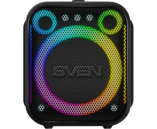SVEN PS-880, black, power output 110W (RMS), TWS, Bluetooth, FM, USB, microSD, LED-display, lithium battery Bezvadu skaļruņi