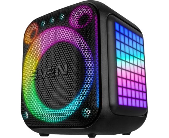 SVEN PS-880, black, power output 110W (RMS), TWS, Bluetooth, FM, USB, microSD, LED-display, lithium battery Bezvadu skaļruņi