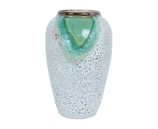 Ceramic vase TITAN STONE H27cm, green/white texture Новости, мебель, дом