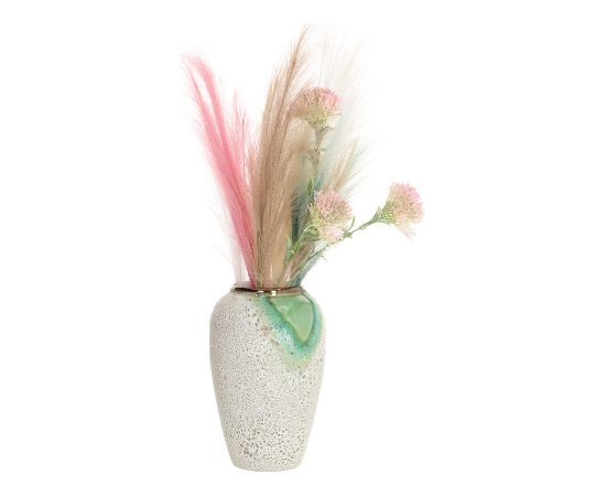 Vāze TITAN STONE H32cm, zaļš/balts, keramika Jaunumi, mēbeles, māja