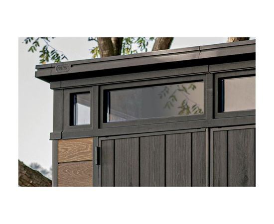 Keter Dārza šķūnis Deco Pent 7x7 valrieksta tonis Dārza šķūņi  un uzglabāšana