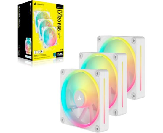 Corsair iCUE LINK LX120 RGB, case fan (white, 3-pack) Korpusu dzesēšana