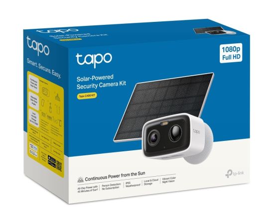 TP-Link Tapo C400 KIT Box IP security camera Outdoor 1920 x 1080 pixels Wall Video novērošanas kameras