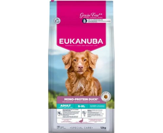 Eukanuba Special Care Mono-Protein Adult kaczka karma sucha dlapsa 12kg Suņu barība