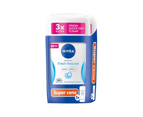 Nivea Fresh Natural Deodorant Duo - Sada tuhých deodorantů 50ml Ķermeņa kosmētika