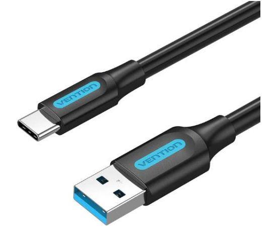 CABLE USB3.0 TO USB-C MALE/2M BLACK COZBH VENTION Data USB kabeļi
