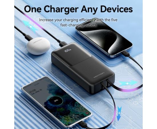 POWER BANK USB 20000MAH 22.5W/BLACK FHPB0 VENTION Power-банки