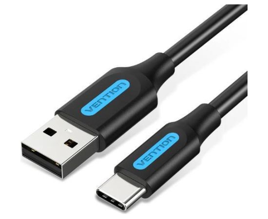 CABLE USB2.0 TO USB-C/1.5M BLACK COKBG VENTION Data USB kabeļi