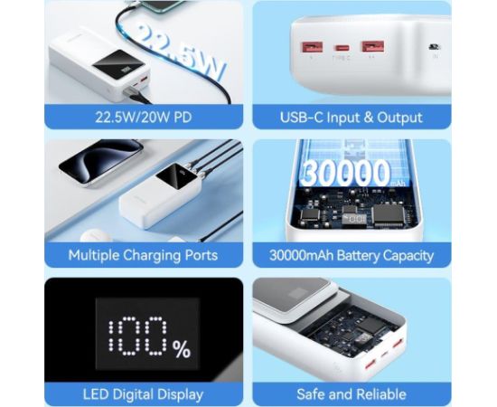 POWER BANK USB 30000MAH 22.5W/BLACK FHMB0 VENTION Power-банки