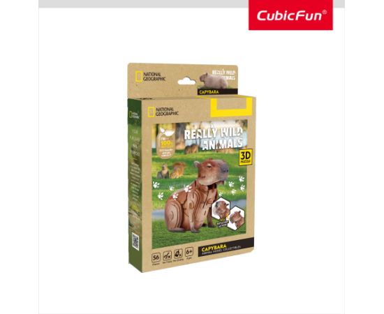 Cubic Fun CUBICFUN NATIONAL GEOGRAPHIC 3D puzle Kapibara Puzles