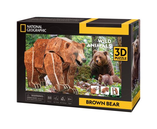 Cubic Fun CUBICFUN NATIONAL GEOGRAPHIC 3D пазл «Бурый медведь» Пазлы