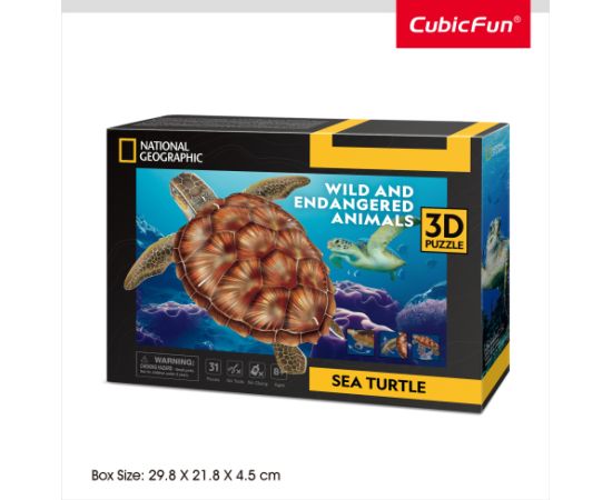 Cubic Fun CUBICFUN NATIONAL GEOGRAPHIC 3D пазл «Морская черепаха» Пазлы