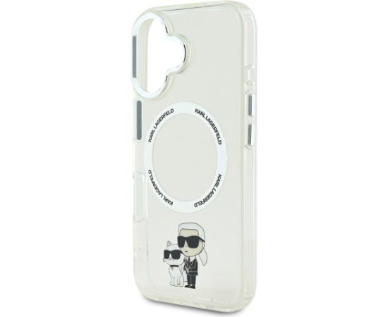 Karl Lagerfeld IML Karl and Choupette MagSafe Case Aizsargapvalks priekš iPhone 16 / caurspīdīgs Neoriģinālie Maciņi