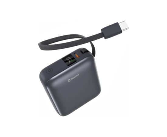 Swissten SPACE Power Bank Универсальный Внешний Аккумулятор Встроенный Кабель USB-C 35W / 10000 mAh Серебристый Power-банки