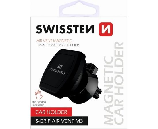 Swissten S-Grip M3 Universāls Auto Stiprinājums Gaisa Restei Ar Magnētu Melns