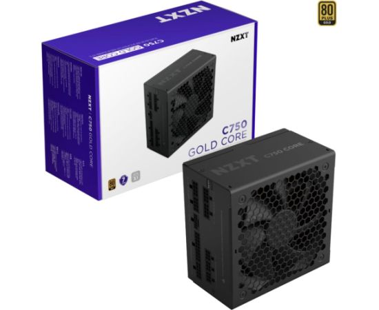 NZXT C750 GOLD CORE, PC power supply black, 1x 12-pin High Power GPU, 3x PCIe, cable management, 750 Watt Datoru barošanas bloki