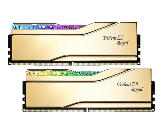 G.Skill DDR5 - 32GB - 6000 - CL - 28, single (gold, F5-6000J2836G16GX2-TR5G, Trident Z5 Royal RGB, INTEL XMP) RAM Operatīvā atmiņa