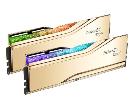 G.Skill DDR5 - 32GB - 6000 - CL - 28, single (gold, F5-6000J2836G16GX2-TR5G, Trident Z5 Royal RGB, INTEL XMP) RAM Operatīvā atmiņa