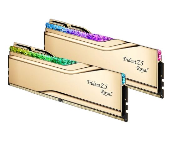 G.Skill DDR5 - 32GB - 6000 - CL - 28, single (gold, F5-6000J2836G16GX2-TR5G, Trident Z5 Royal RGB, INTEL XMP) RAM Operatīvā atmiņa