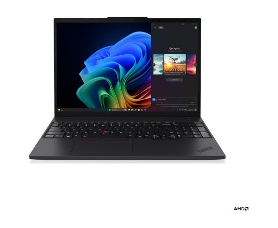 Lenovo ThinkPad T16 G4 AMD Black 16 " IPS WUXGA 1920 x 1200 pixels Anti-glare AMD Ryzen AI 7 PRO 350 32 GB SO-DIMM DDR5 Solid-state drive capacity 1000 GB AMD Radeon 860M Graphics Windows 11 Pro 802.11be Bluetooth version 5.4 LTE Upgradable Keyboard langu Portatīvie datori