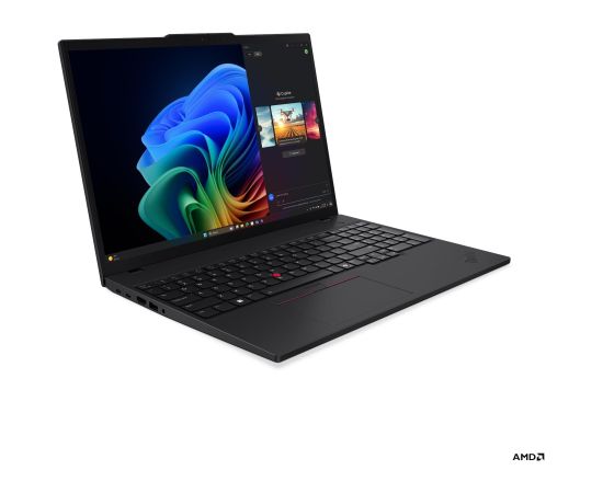 Lenovo ThinkPad T16 G4 AMD Black 16 " IPS WUXGA 1920 x 1200 pixels Anti-glare AMD Ryzen AI 7 PRO 350 32 GB SO-DIMM DDR5 Solid-state drive capacity 1000 GB AMD Radeon 860M Graphics Windows 11 Pro 802.11be Bluetooth version 5.4 LTE Upgradable Keyboard langu Portatīvie datori