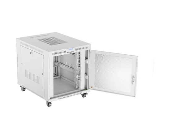 Free-standing rack cabinet 19" 15U 800x1000 grey perforated door LCD Lanberg (flat pack) Serveru komponentes
