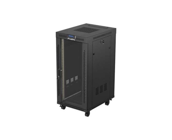 Lanberg FF01-6824-12BL rack cabinet 24U Freestanding rack Black Serveru komponentes