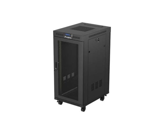 Lanberg FF01-6824-23BL rack cabinet 24U Freestanding rack Black Serveru komponentes