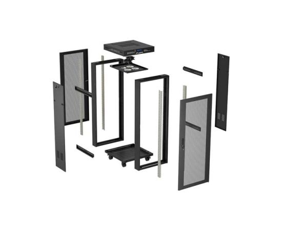 Lanberg FF01-6624-23BL rack cabinet 24U Freestanding rack Black Serveru komponentes