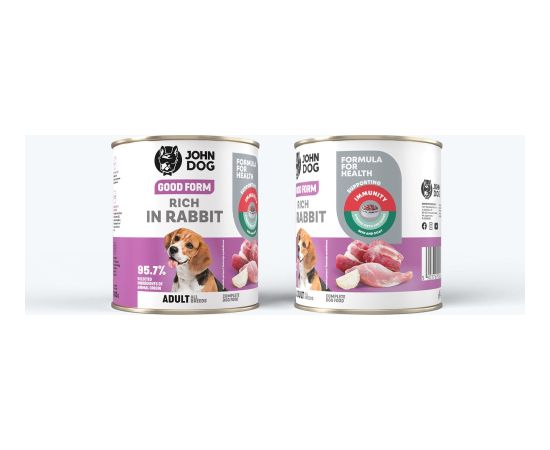 JOHN DOG Good Form Rich in rabbit - wet dog food - 800g Suņu barība