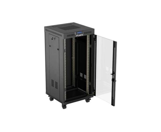 Lanberg FF01-6624-12BL rack cabinet 24U Freestanding rack Black Serveru komponentes