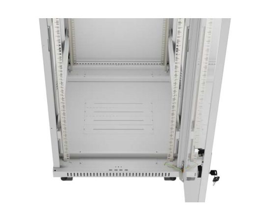 Free-standing rack cabinet 19" 32U 600x800 grey glass door LCD Lanberg (flat pack) V2 Serveru komponentes