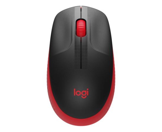 Logitech M190 Full-Size Wireless Mouse, RF Wireless, 1000 DPI, Red (SPEC) Jaunumi - Datori