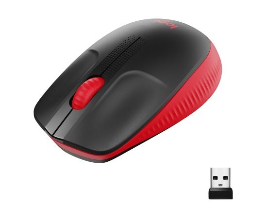 Logitech M190 Full-Size Wireless Mouse, RF Wireless, 1000 DPI, Red (SPEC) Jaunumi - Datori