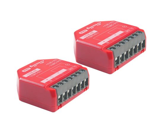 Set of 2 Shelly 1PM Gen4 Zigbee/Matter Controllers Viedie slēdži