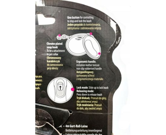 Hilton HILTON SMART DOG TAPE M BIAŁO-CZARNA SMYCZ AUTOMATYCZNA 4M DLA PSA DO 20KG Citas preces