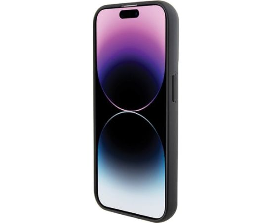 Karl Lagerfeld Fixed Glitter Choupette Logo Metal Pin Aizsargapvalks Priekš Apple iPhone 15 Pro Neoriģinālie Maciņi