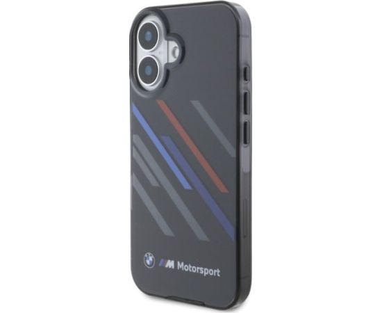 BMW Motorsport IML Random Stripes Aizsargapvalks Priekš Apple iPhone 16 Neoriģinālie Maciņi