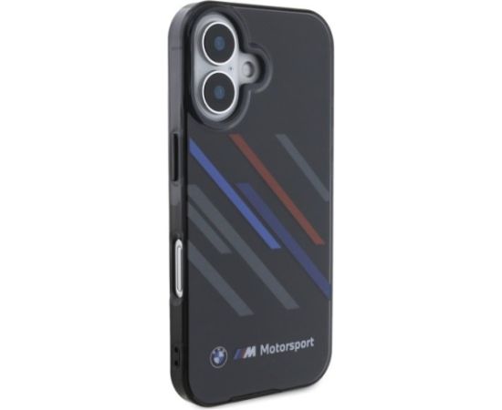 BMW Motorsport IML Random Stripes Aizsargapvalks Priekš Apple iPhone 16 Neoriģinālie Maciņi