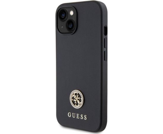 Guess Strass Metal Logo Back Case Aizsargapvalks Priekš Apple iPhone 15 Plus Neoriģinālie Maciņi