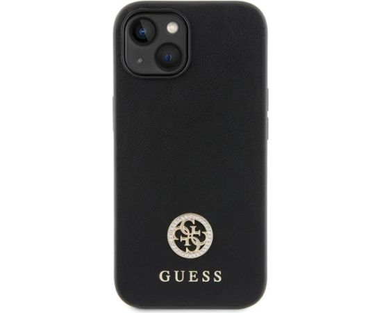 Guess Strass Metal Logo Back Case Aizsargapvalks Priekš Apple iPhone 15 Plus Neoriģinālie Maciņi